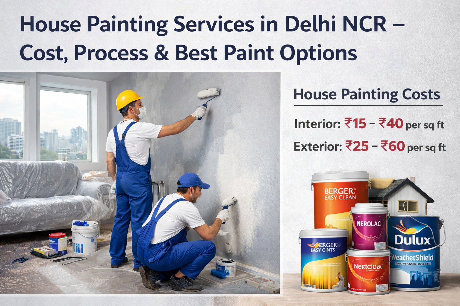 House Painting Services in Delhi NCR – Cost, Process & Best Paint Options